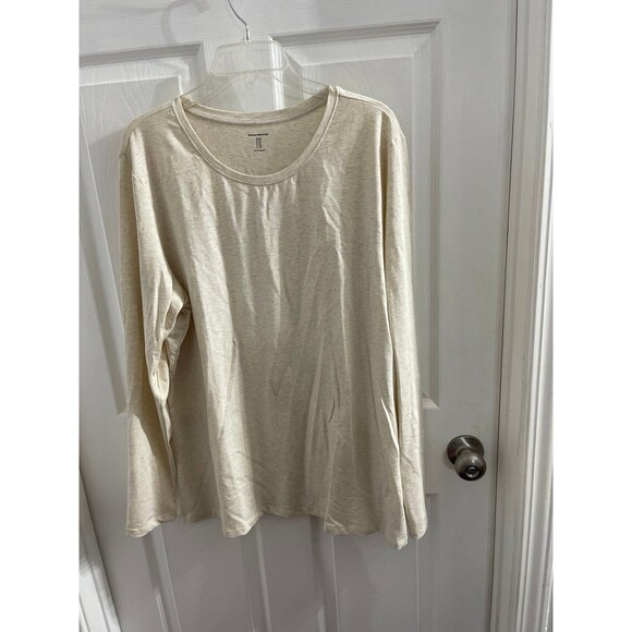 Amazon Essentials Long Sleeve T Shirt Size XXL New With Tag Tan Heather - Picture 1 of 6